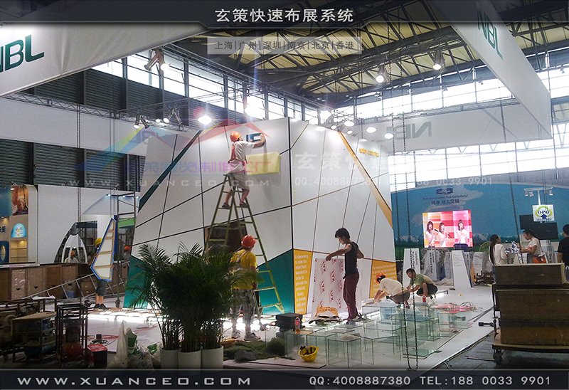 NBL纽贝乐育婴展-育婴展展台搭展-上海蜜桃黄色网站展览工厂04