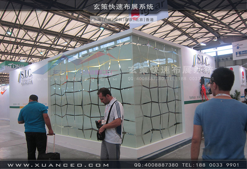铭博&middot;SIC展台搭展-皮革展展台搭展-上海蜜桃黄色网站展览工厂06